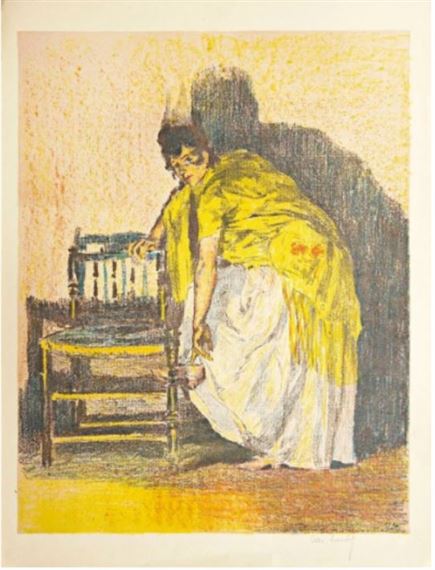 2 works: Femme espagnole remettant son soulierä; Deux Espagnoles by Alexandre Lunois, 1896