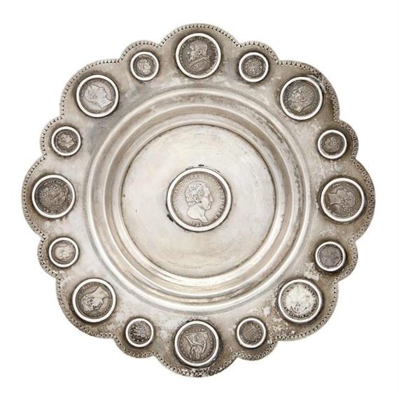 Russian Coin-Inset Silver Charger - Andrei Plotnikov