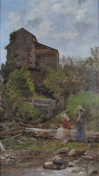 Resting by a Brook by John J. Hammer