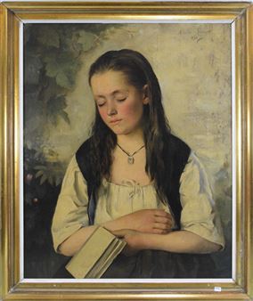 Jeune fille songeuse - Amélie Lacazette