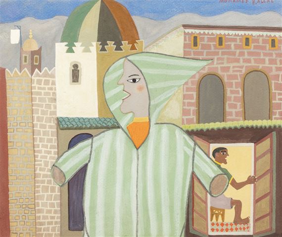 Personnage au burnous by Mohamed Ben Allal