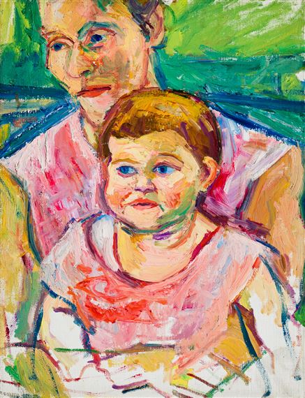 Mutter mit Kind (Charlotte) by Herbert Boeckl, 1929