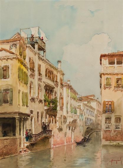Venetian Scene by Emanuele Brugnoli