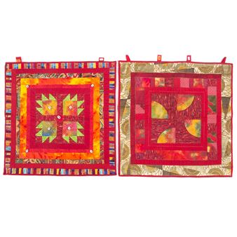 TWO QUILTED WALL PIECES - Donald Bernard