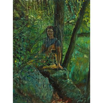 Fanciulla nel bosco - Paolo Ghiglia