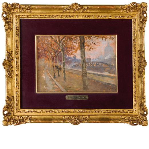 Veduta di Parigi lungo la Senna by Francesco Gioli