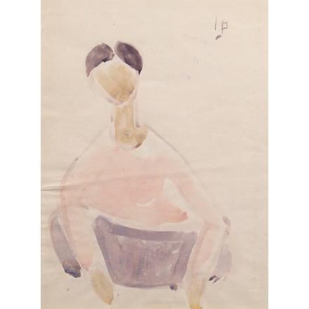 Untitled (Figure Squatting) by Ivan Peries