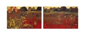 1942, ONE PANEL SIGNED TRINH VAN MCMXLII - Trinh Van