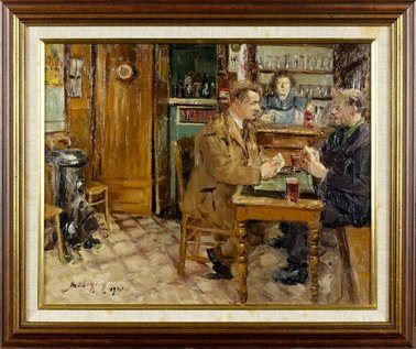 Au Café "Le Bienvenu" à Uccle by Ernest Betigny