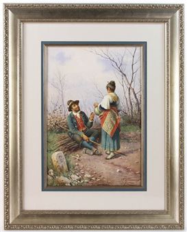 Young man and woman - Aldo de Dominicis