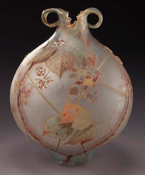 Mt. Washington Royal Flemish vase by Mount Washington Glass, Circa - 1890.