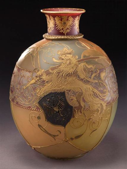 Mt. Washington Royal Flemish glass vase by Mount Washington Glass, Circa - 1890.