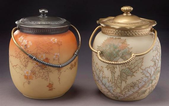 (2) Mt. Washington Crown Milano biscuit jars