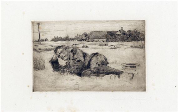 FIGURA DISTESA (MARIO SIRONI) by Umberto Boccioni, 1907