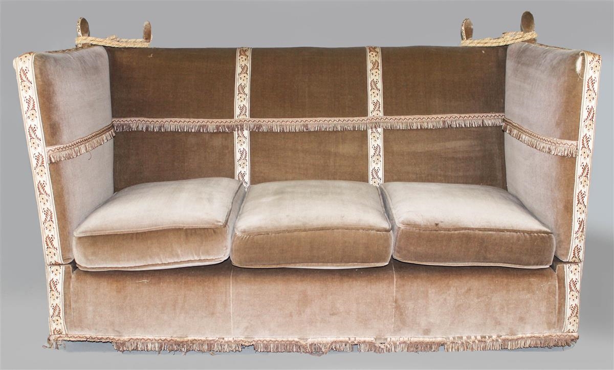 Knole KNOLE SILK VELVET SOFA WITH HINGED SIDES MutualArt