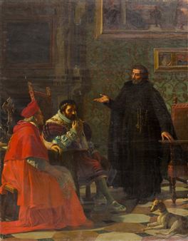 San Pedro Canisio ante el emperador Fernando I y el cardenal Ottone - Cesare Fracassini