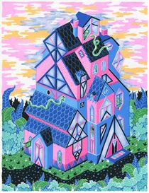 The Surreal, Gouache Houses Crafted by Valeriya Volkova