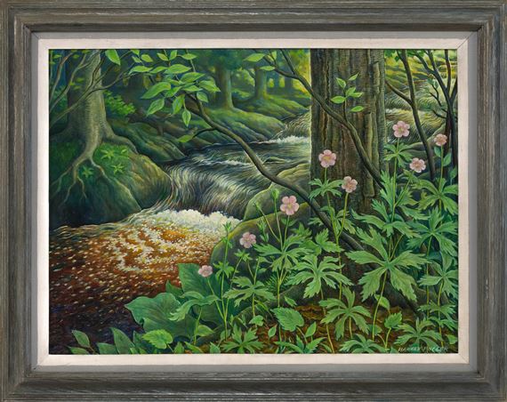 Woodland stream by Harvey K. Fuller