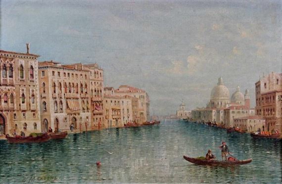 "Canal Grande mit Blick auf Santa Maria della Salute" by William Meadows
