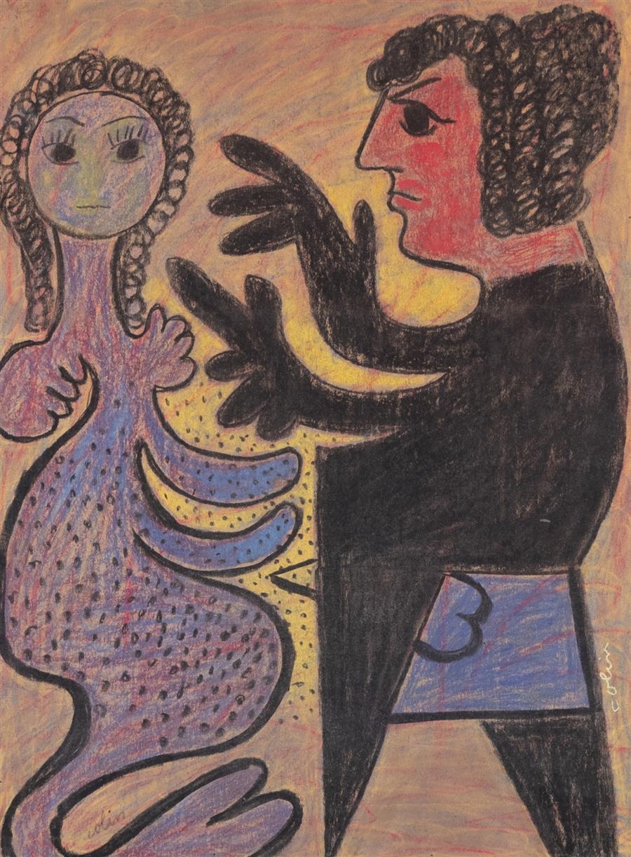 George Colin | 3 works: Abstract figure groups (Circa 1983) | MutualArt