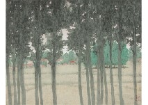 Artwork by Fujii Satoko, Calm Day, Made of Ink and color on silk