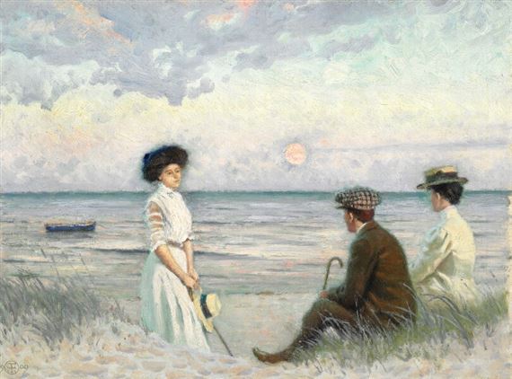 Paul Fischer | Evening atmosphere at Falsterbo Strand (1909) | MutualArt