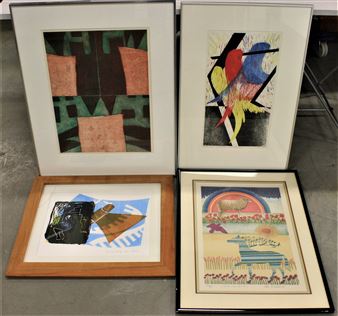 4 Works: Diverse abstracte werken - Peter van Oort