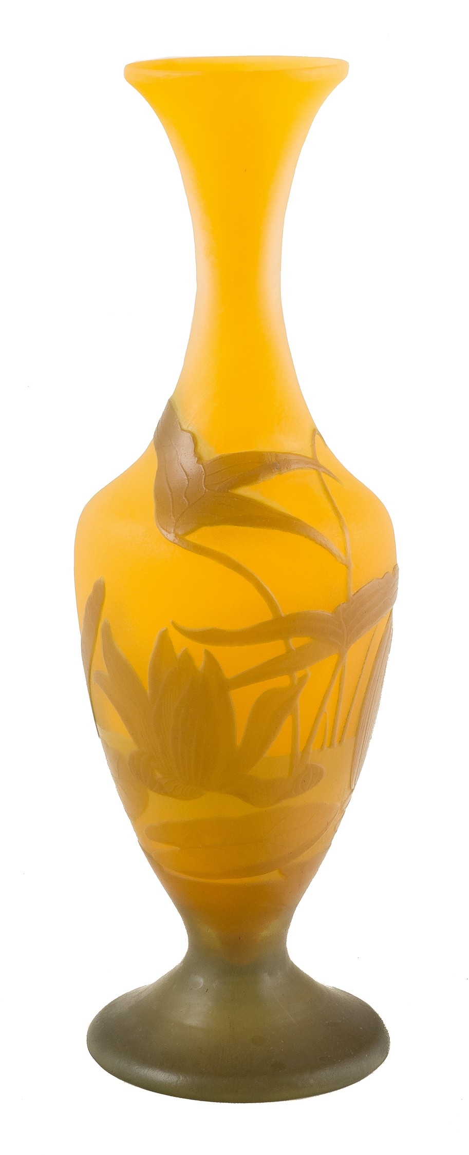 Emile Gallé Amphora shaped soliflor glass vase MutualArt