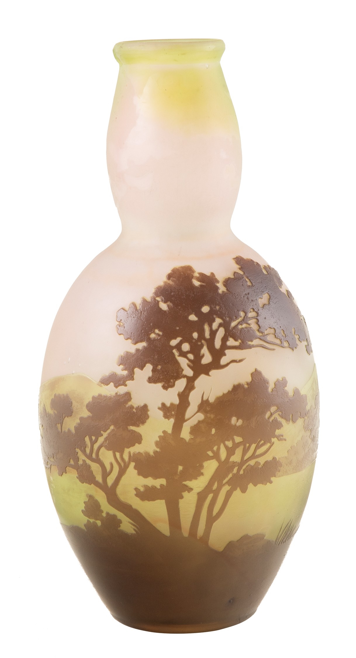 Emile Gallé Bottle shaped glass vase MutualArt