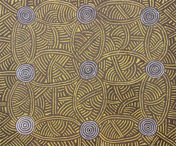 "Bush Potato Dreaming" by Kathleen Martin Nungurrayi, 2018