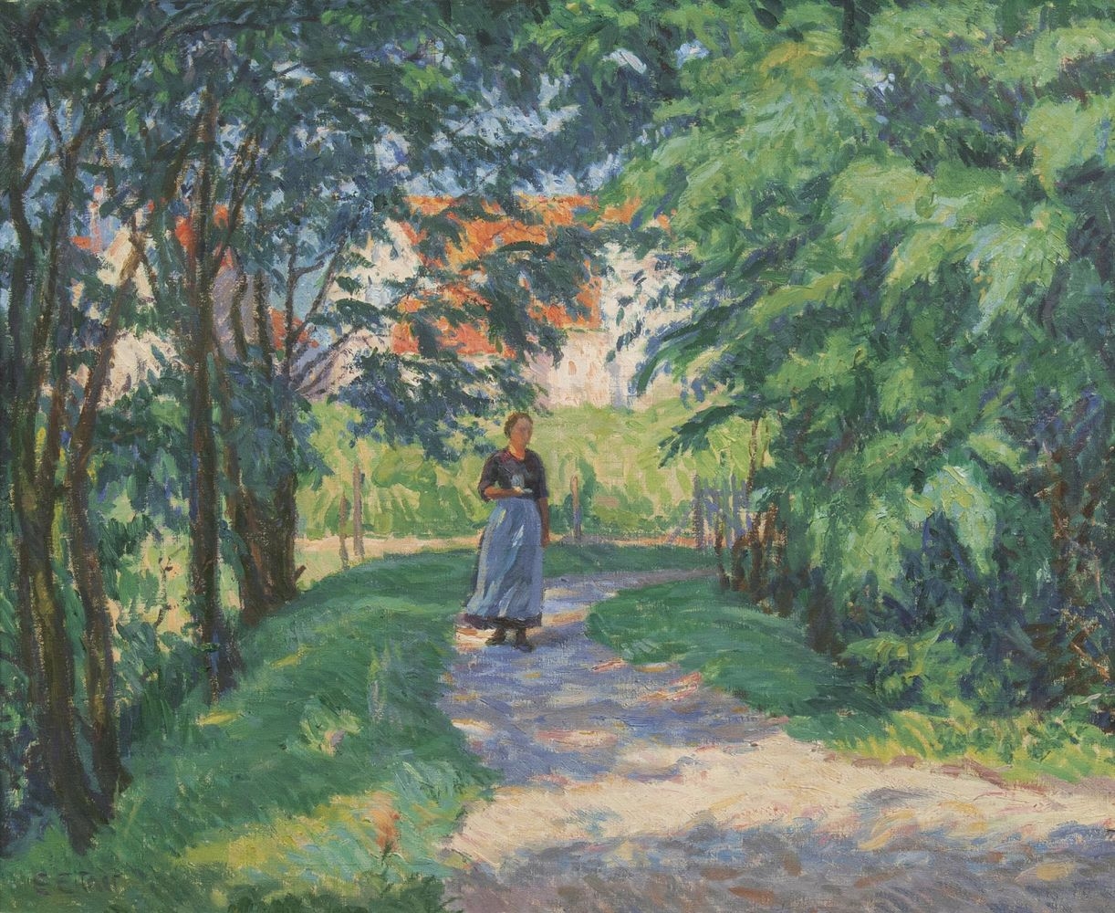 Woman in a Park by Ernst Wilhelm Eitner