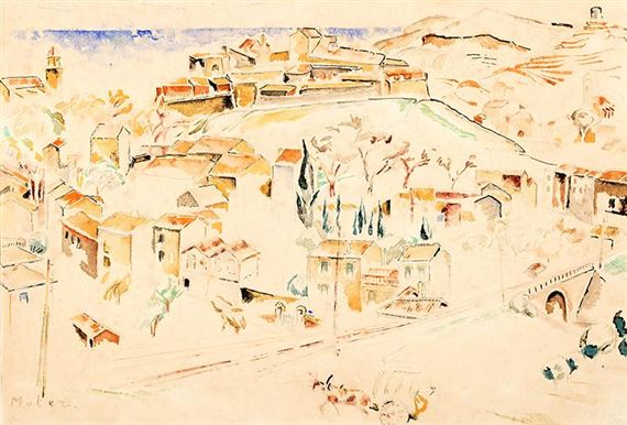 Pejzaż z Villeneuve-les-Avignon by Maria-Mela Muter