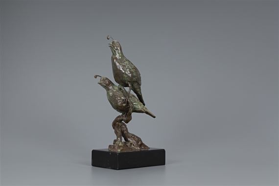 California Quail Pair by Walter Matia, 1986