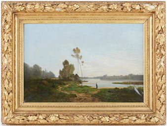 Paysage à l étang - Francois Blin