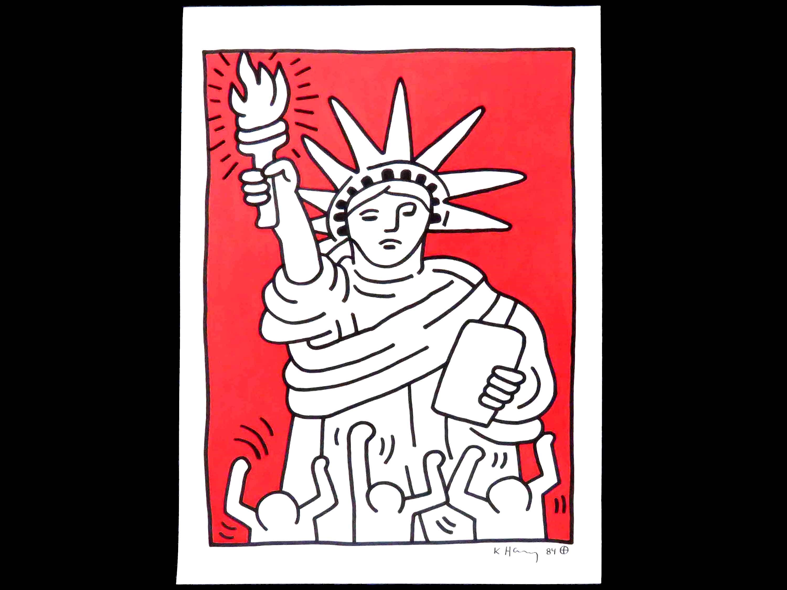 STATUE OF LIBERTY by Keith Haring, 1984