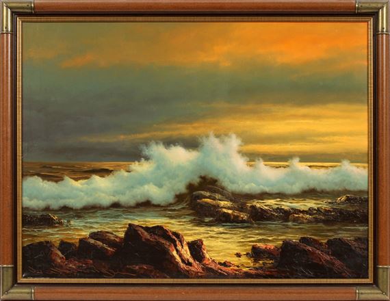 Sunset Scene by Ludwig Muninger