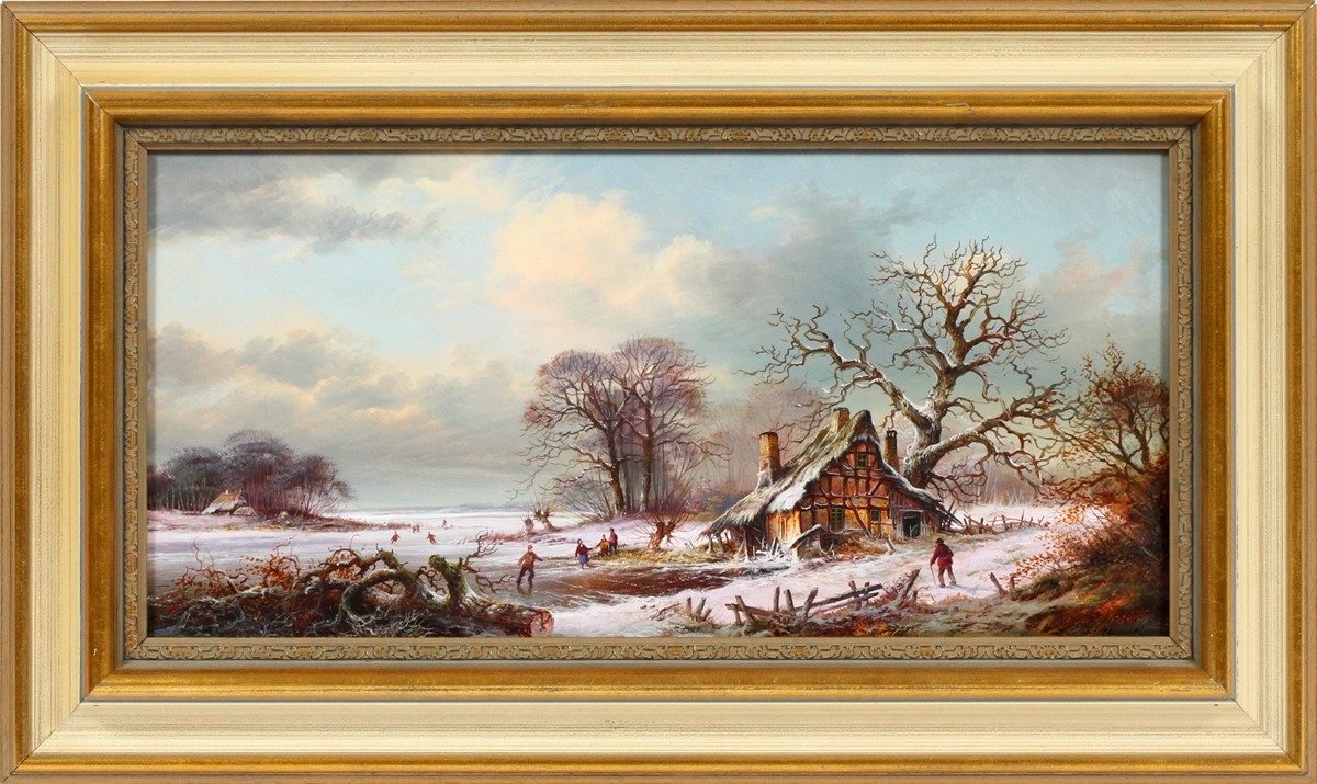 Artwork by Heinz Stienen, Winter Scene, Made of oil on canvas