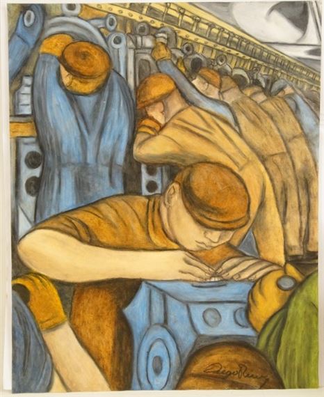 Estudio para Mural by Diego Rivera, 1932