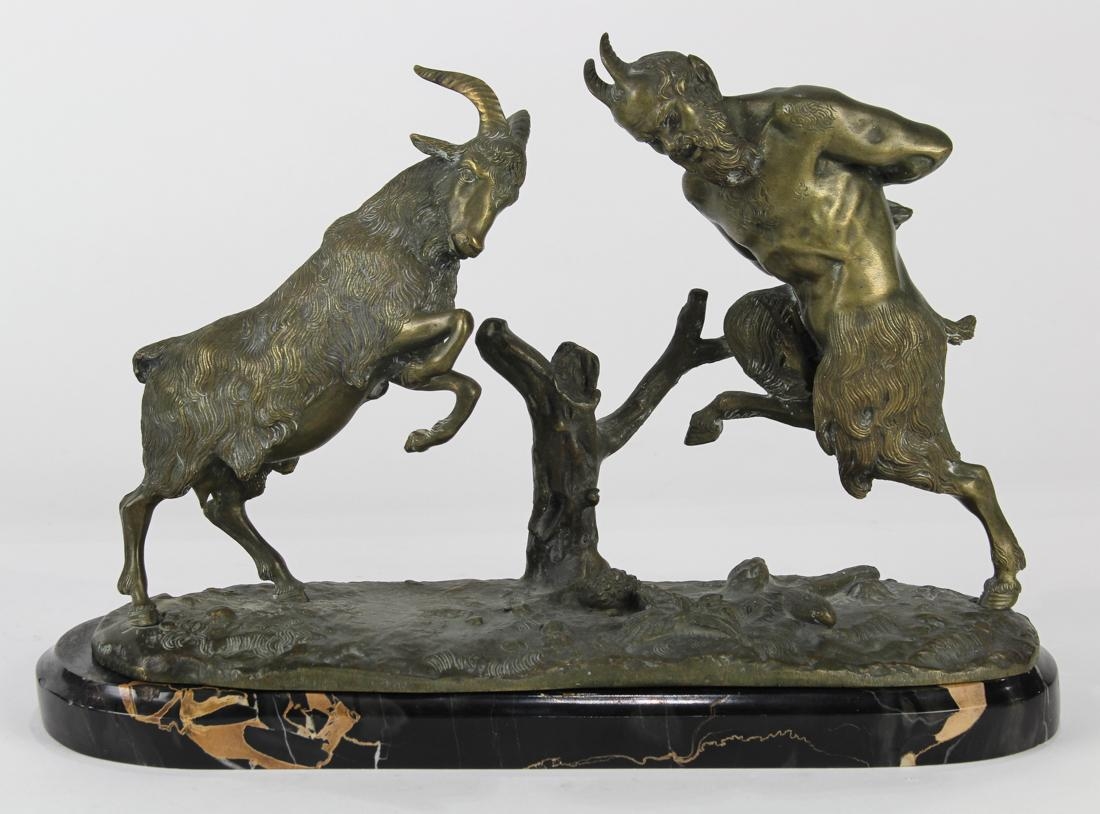 European School, 19th Century | Pan Fighting Goat (19th Century ...