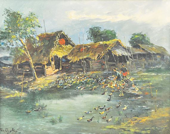 Feeding the Ducks by Tan Peng Hooi, 1966