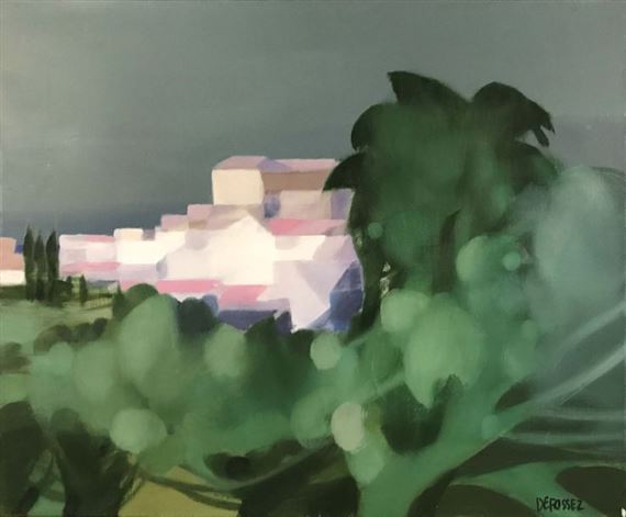 Vue de village by Alfred Defossez