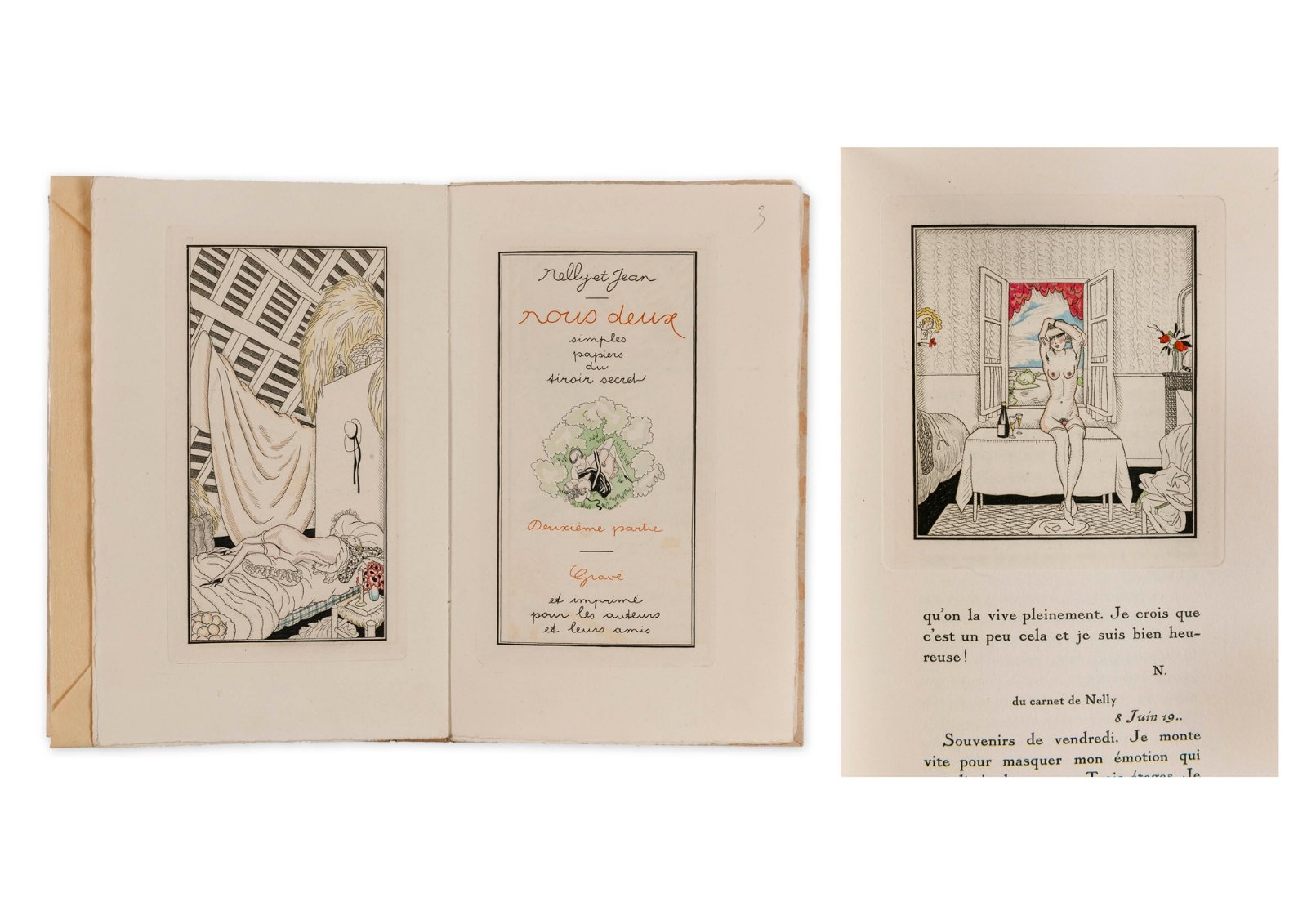 Livre Rare érotique 1929 : Nous Deux - Valotaire & Dulac - Curiosa édition Originale