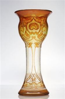 Dorflinger Honesdale Cameo Art Glass Vase - Honesdale Glass Works
