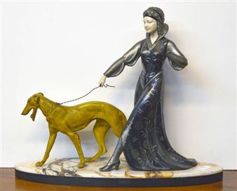 Woman and Hound - R. Scali