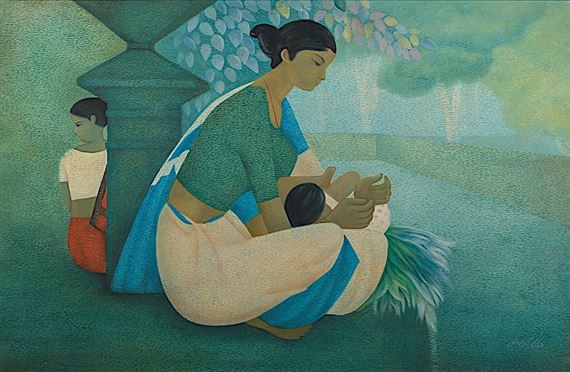 Mother & Child Series by N.S. Bendre, 1987