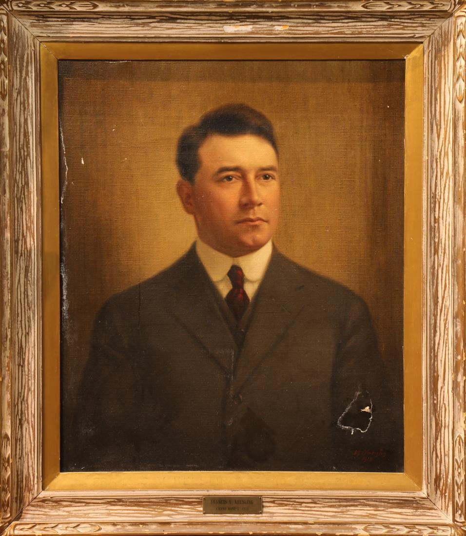 Artwork by George Duncan, "Portrait of Francis V. Keesling, Grand Master, 1916,", Made of oil on canvas