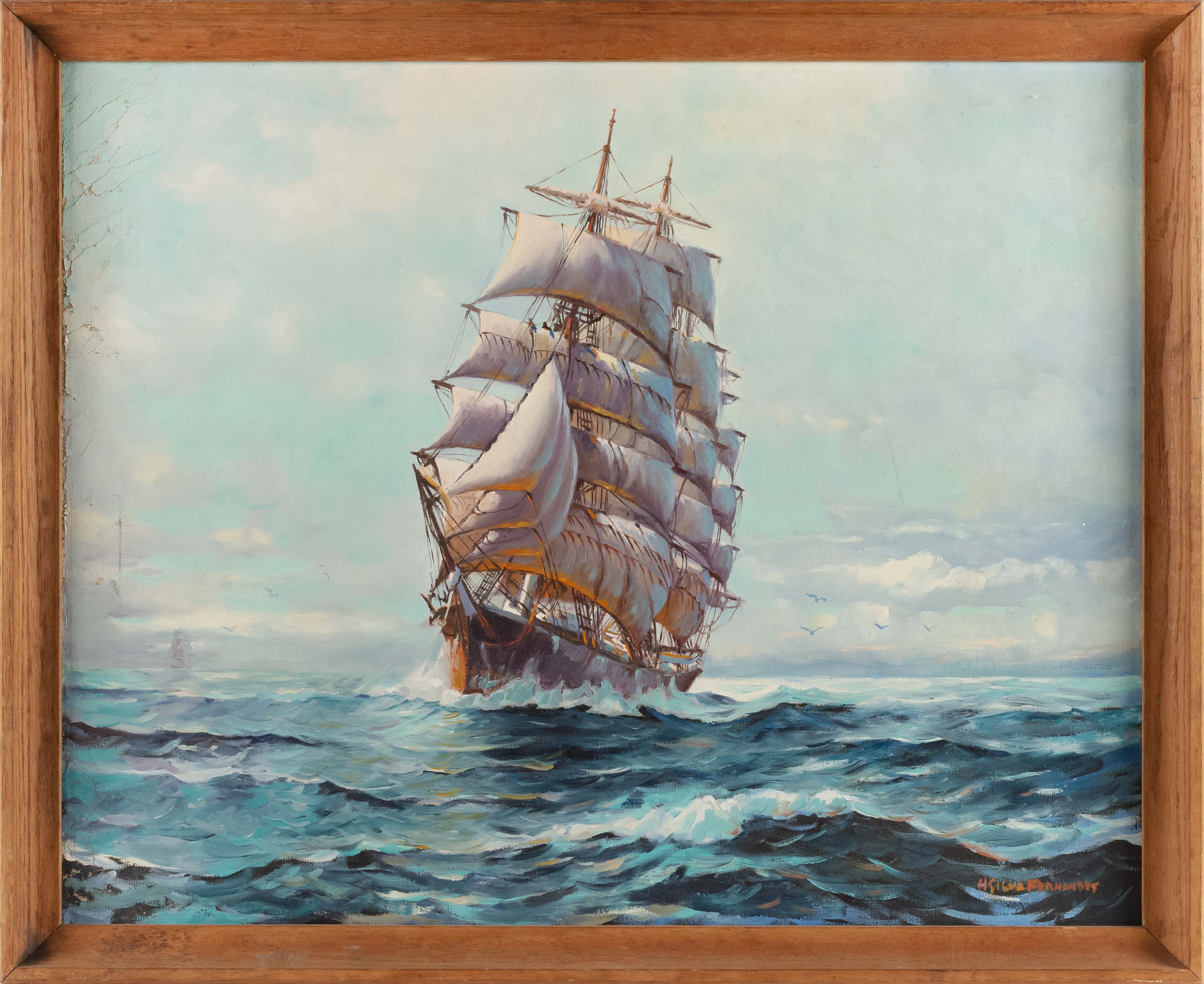 Ship at sea by H. Silva Fernandes