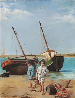 "Niños pescadores" - José Ruiz Blasco