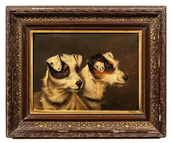Two Terriers by Alfred Wheeler