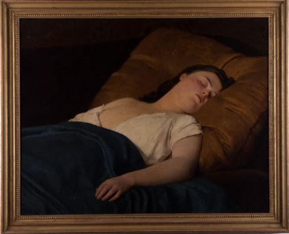 Friedrich Kraus, Sleeping girl with bare breast